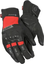 DANE Finn waterproof Motorcycle Gloves, black-red, Size XL for Men Black Red