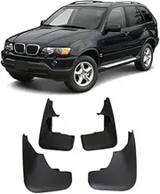 Car Mud Flaps for BMW X5 E53 2002-2006 Mudguard Fender Mud Flaps Mudflaps Splash Guards Heavy Duty Fender Flares Mudguard Bracket