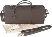 Pasito a Pasito. London 75563 Faux Leather Pram Bag with Changing Mat - Practical, Elegant and Spacious to Carry Everything on the Go - Brown - 38 x 28 x 16 cm, coffee