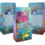 Sea Life Activity Paper Party Bags (Pack of 12)