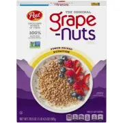 Post Grape Nuts Original Breakfast Cereal, Crunchy Whole Grain Wheat and Barl...