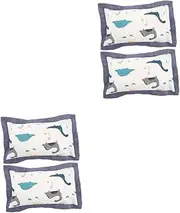 TOYANDONA 2sets Cartoon Design Toddler Pillowcase Envelope Closure Machine Washable Standard Size for Boys and Girls 2pcs*2