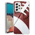 For Samsung Galaxy A23 5g A52 A53 TPU Case Cover+Glass(Real Football)