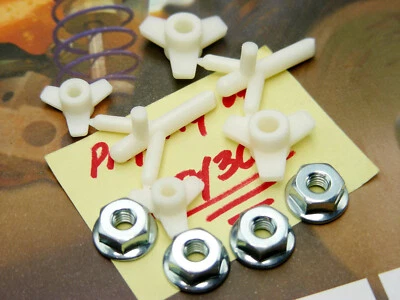 Team Associated #6040 RC10 4WD Serrated Locknuts & Nylon Knock-Offs from Kit NEW