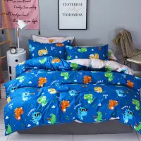 在飛比找momo購物網優惠-【Pure One】台灣製 美肌磨毛 加大床包枕套三件組 童