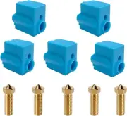5 PCS Nozzles and Silicone Socks for Anycubic Vyper Kobra Plus 3D Printer Part