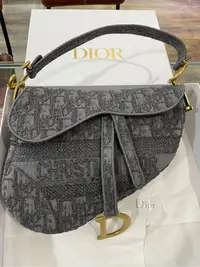 在飛比找Yahoo!奇摩拍賣優惠-【喬瑟夫二手名店】全新真品 Dior Saddle 灰色老花