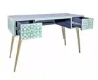handmade ,bone inlay desk, wood desk, bone inlay furniture, laptop table,