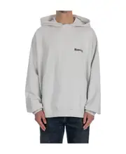 Balenciaga Logo Embroidered Hoodie 1,2 White