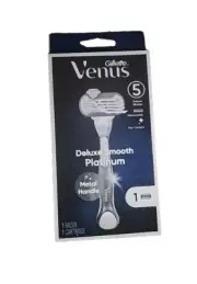 Gillette Venus Deluxe Smooth Platinum Women's Razor 1 Handle, 1 Refill