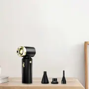 Cordless Hair Dryer Powerful Infinitely Adjustable Compact Gift Mini Fan Hairdryer for Home Outdoor black