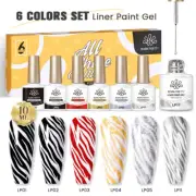 BORN PRETTY 10ml Liner Paint Gel Mirror Super bright Graffiti Nail Painting Gel