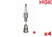 NGK Spark Plug Resistor VG FOR Honda Civic 1983-87 1.5 GL(AK,AM,AU) BPR6EY-11 x4