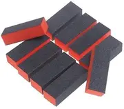 GBSTORE 10PC Nail Art Care Buffer Buffing Sanding Block Files 4 Way Polish Block Nail Files Art Pedicure Manicure Tips(Black Red)