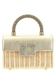 [Roger Vivier] Roger Vivier-Mini Jewel Efflorescence Borse A Mano Oro-Donna OS