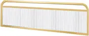 Hanging Room Divider, Hanging Room Divider Dividers for Dining Areas,Restaurant Countertop Ironwork Striped Glass Decorative Partitions,Seasoning Aisle Desk Divider,9.8in Low Fence