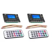 2X Car Bluetooth MP3 Decoder Board LCD Display MP3 Audio Module Speaker7259