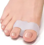 Welnove Pack of 12 Bunion Corrector, Toe Separators with 2 Loops, Big Toe Space Suitable for Bunion and Overlap Toe (White)