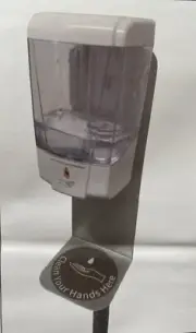 Automatic Soap or Hand Sanitizer Dispenser w/ Stand Holds 700ml Silver Stand