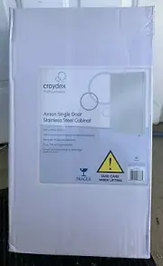 Croydex Anton Bathroom Mirror Cabinet Single Door Stainless Steel WC736005