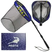 20'' Depth Floating Lightweight Fishing Net with Telescopic Pole Handle, Rubb...