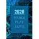 2020 Weekly Planner with Mood Tracker: Blue 2020 At a Glance Weekly Planner Pages with To Do List and Mood Tracker Charts