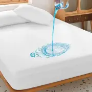 Mattress Protector King Size Waterproof, 6"-25" Fitted Deep Pocket Mattress C...