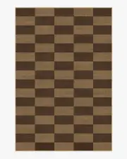 185' x 275' | Machine Washable Runner Rug | Kid & Pet Friendly | Indoor Rug | Architectural Digest Yates Check Brown Re-Jute Rug | Ruggable