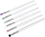 CRILSTYLEO Makeup Tool Kit 6 Piece Set: Lash Brush Shadow Stick Flat Eyebrow Brush Gentle and Sturdy