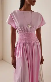 [Matteau] Exclusive Shirred Cotton Midi Dress