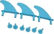 3 Pack Surfboard Fins for Longboard with Fin Screws, for Paddle Board