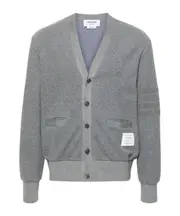 V-neck cotton cardigan 1,2,3,4,5 light gray