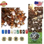 High Luster 20 lbs Copper Reflective Fire Glass for Indoor & Outdoor Fireplaces