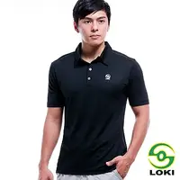 在飛比找PChome24h購物優惠-LOKI 男 VANA 抗UV短袖排汗POLO衫(男)(渡鴉