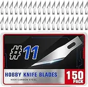 Qatalitic 150 Pcs Exacto Knife Blades #11, Craft Knife Blades Replacement Interchangeable Blades, Craft Knife Blades with Storage case for DIY Artwork, Scrapbooking, Stencil and Paper Cutting