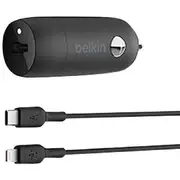 Belkin BoostCharge 30W USB-C Car Charger with Lightning Cable