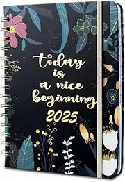 2025 Planner,Calendar 2025, Jan.2025 - Dec.2025, 2025 Planner Weekly and Monthly with Tabs, 6.3" x 8.4", A5 Hardcover with Back Pocket + Thick Paper+Elastic Closure -Oil Painting (B)