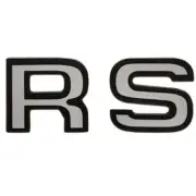 Ranger Boat Decal 7604302 | RS Black Silver 3 7/8 x 1 1/2 Inch
