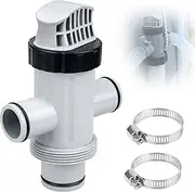 Pool Hose Plunger Valve for Intex Above Ground Pool and Pool Pump, Above Ground Swimming Pool Accessories 11872 Dual Split Hose Plunger Valve Replacement Parts for Intex Filter Circulation System