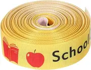 MAGICLULU 1 Roll Back to School Pattern Ribbon Yards DIY Present Wrapping Ribbon for Crafts Present Box Decoration and Events Creative Design for Elegant Presentation