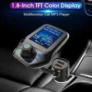 Car Bluetooth 5.0 Receiver FM Transmitter Kit Dual Car Charger MP3Player L6C9
