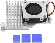 for Raspberry Pi 5 Active Cooler Official Fan Heatsink with Adjustable Speed Cooling Fan Metal Heatsink Radiator Compatible Holder Cooling Heat Sink Radiator