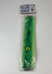 Silver Horde Double BB Trolling Flasher Glow Green Spatter Back Vintage NEW