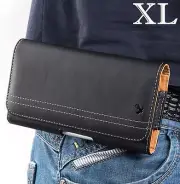 For SAMSUNG GALAXY A20 A50 - Leather Belt Clip Horizontal Pouch Holster Case