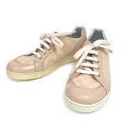 Louis Vuitton Monogram Mini Run Shoes Sneakers Canvas Rose Pink 32