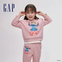 在飛比找momo購物網優惠-【GAP】女幼童裝 Gap x 史迪奇聯名 Logo印花刷毛