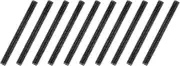 uxcell 10Pcs Fully All Threaded Rod, 1/4" Thread 20 Pitch 2-1/2" Length Carbon Steel Long Threaded Screw Threads Black Zinc Fully Studding Rod Bar for Furniture Garden Mounting Assembly