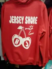 Jersey Shore Cherries Hoodie | Red White Cherry New Jersey Classic Pullover