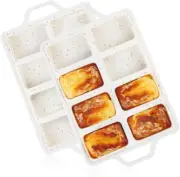 2 Pack Mini Silicone Loaf Pans, Square Silicone Molds, Non-Stick Small Loaf Pans