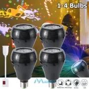 LOT E27 4W LED Christmas Projector Laser Light Bulbs Xmas Party Snowflake Lamp